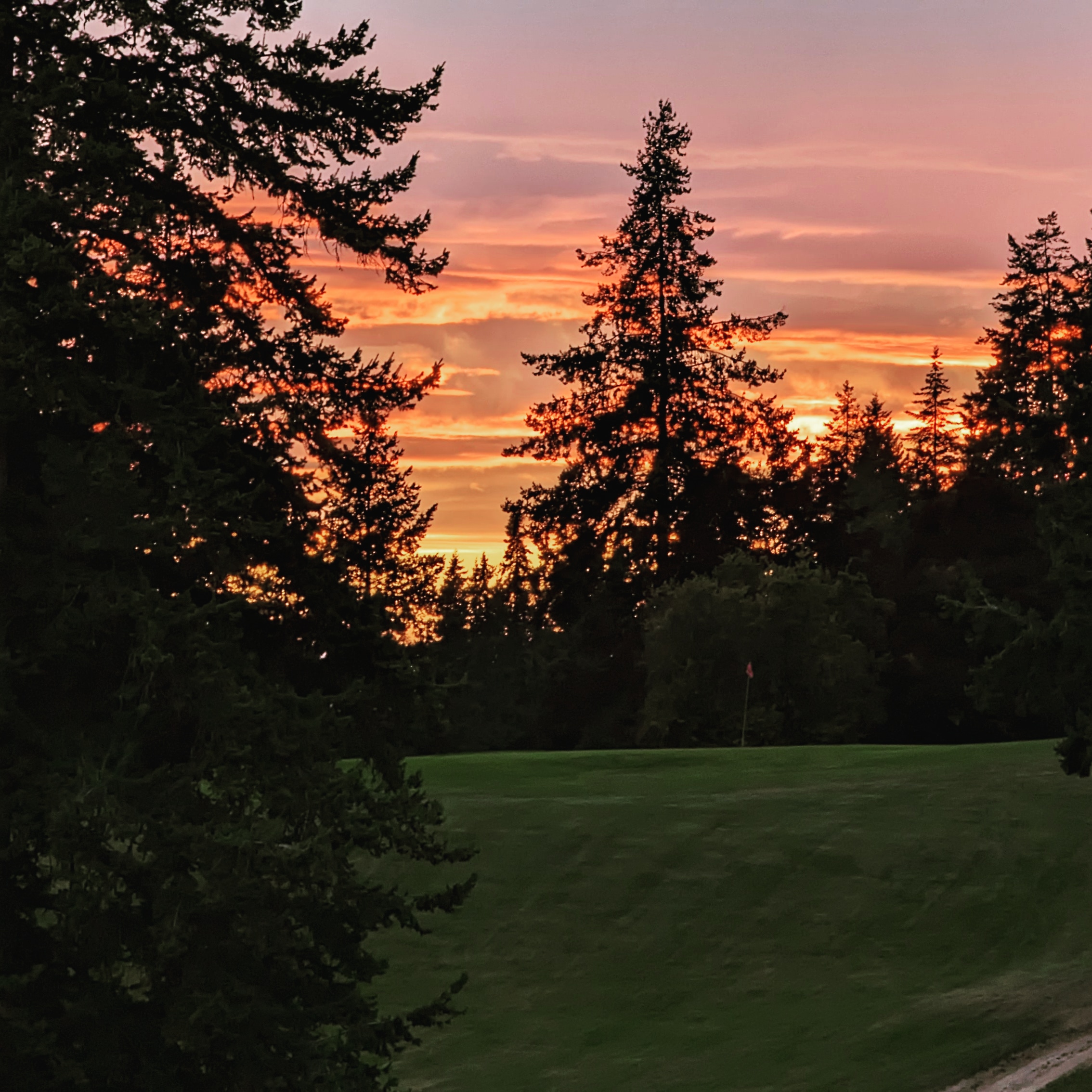 Sunset golf view